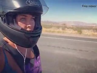 Felicity feline motorcycle femme fatale reiten aprilia im bh