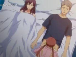 Paauglių 3d anime dukra kova per a didelis manhood